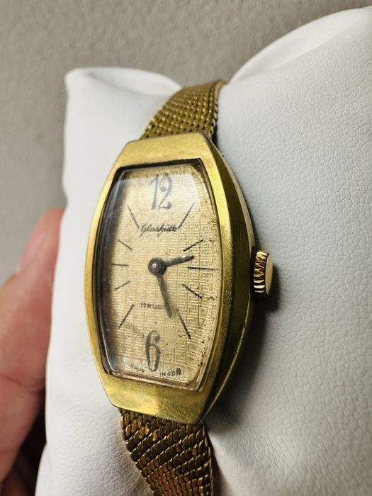 Ceas mecanic Glashütte 17 Rubine - ceas damă vintage german Anii 60'
