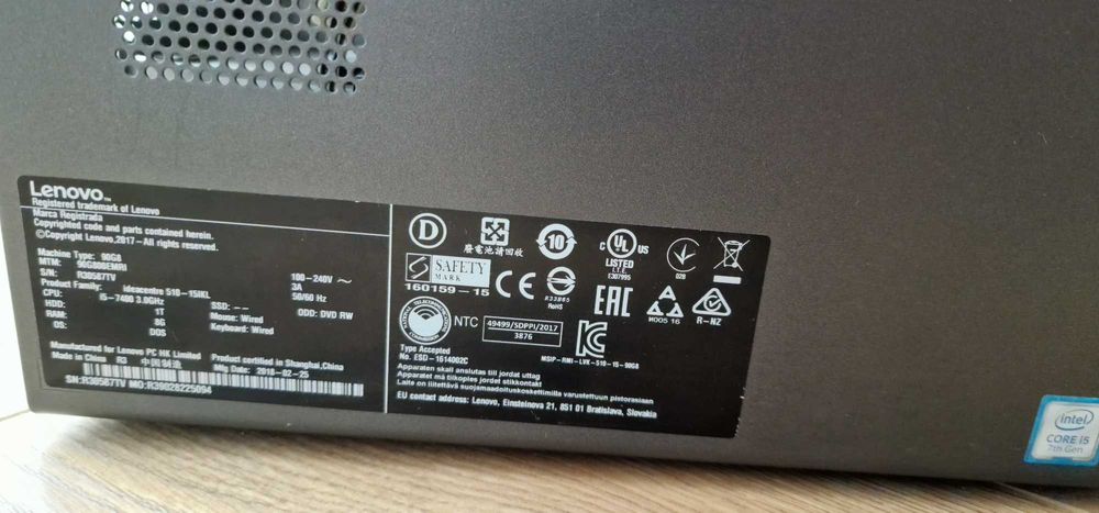 Desktop Lenovo Ideacentre i5-7400 3.00GHz - 1TB