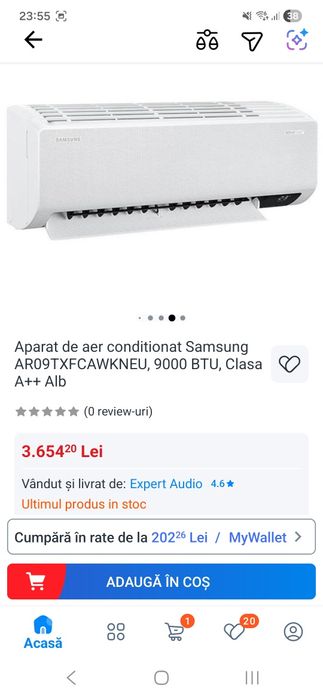 Aparat aer conditionat Samsung Windfree Comfort 9000BTU A++ Inverter