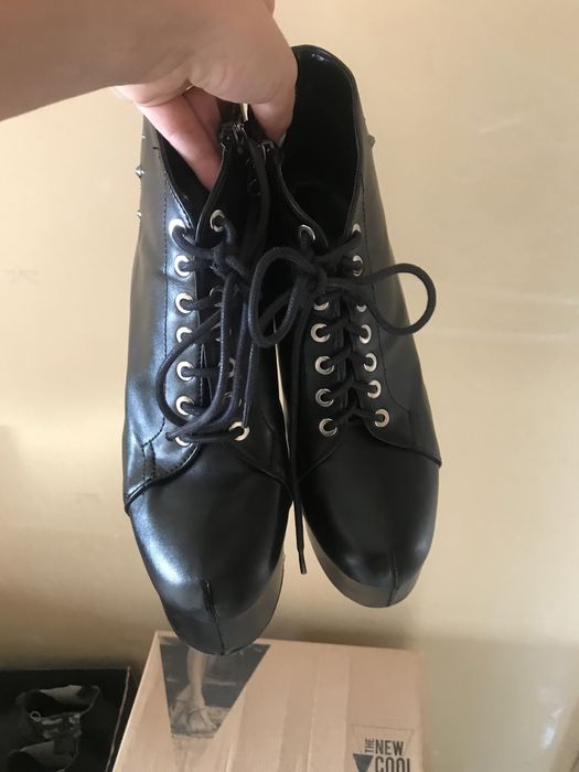 Боти ест. Кожа / дебел ток