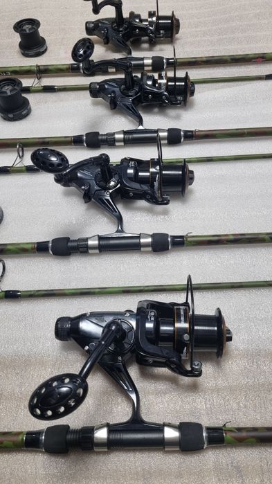 SET 4 Lansete Carp WINDBLADE 3.90m 3.5Lbs + 4 Mulinete AVIATOR DP70