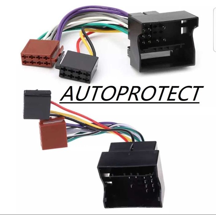 Adaptor EURO ISO QUADLOCK tata mama Skoda Audi cablu mufa radio CD