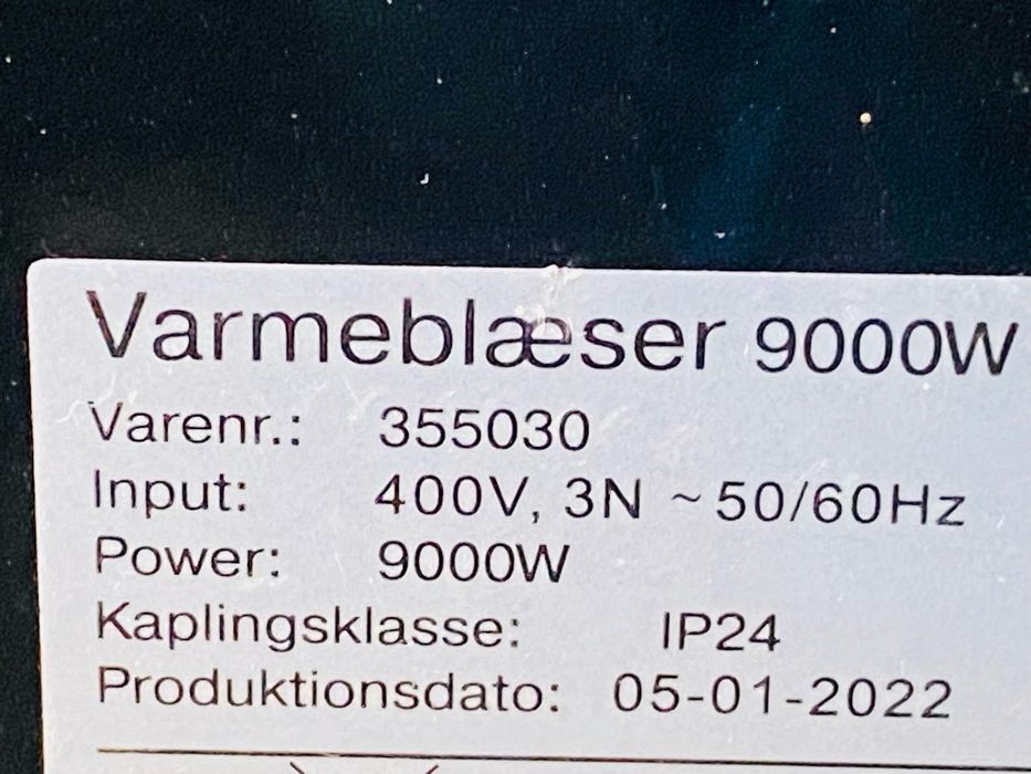 Aeroterma incalzire radiator electric trifazic