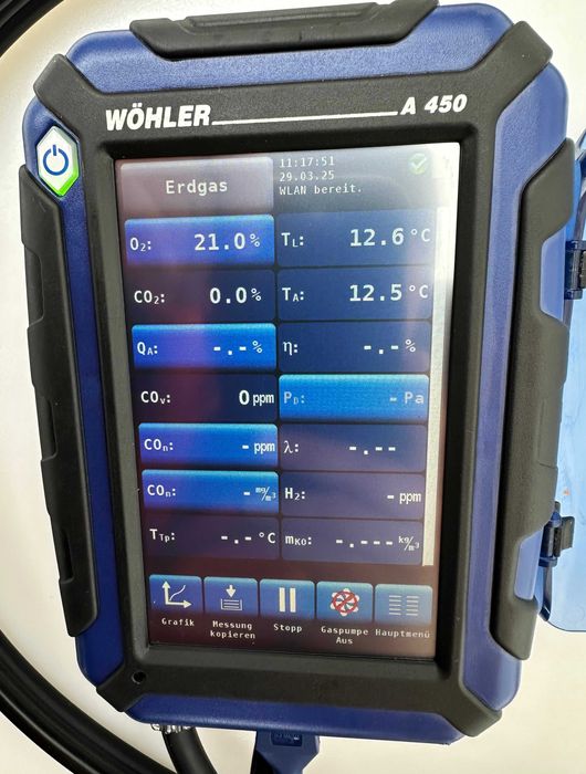 Wohler A 450 L - Газ анализатор за димни газове като нов!