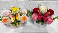 Aranjamente florale cu trandafiri din săpun