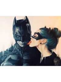 Картина по номерам-Бэтмен и женщина кошка