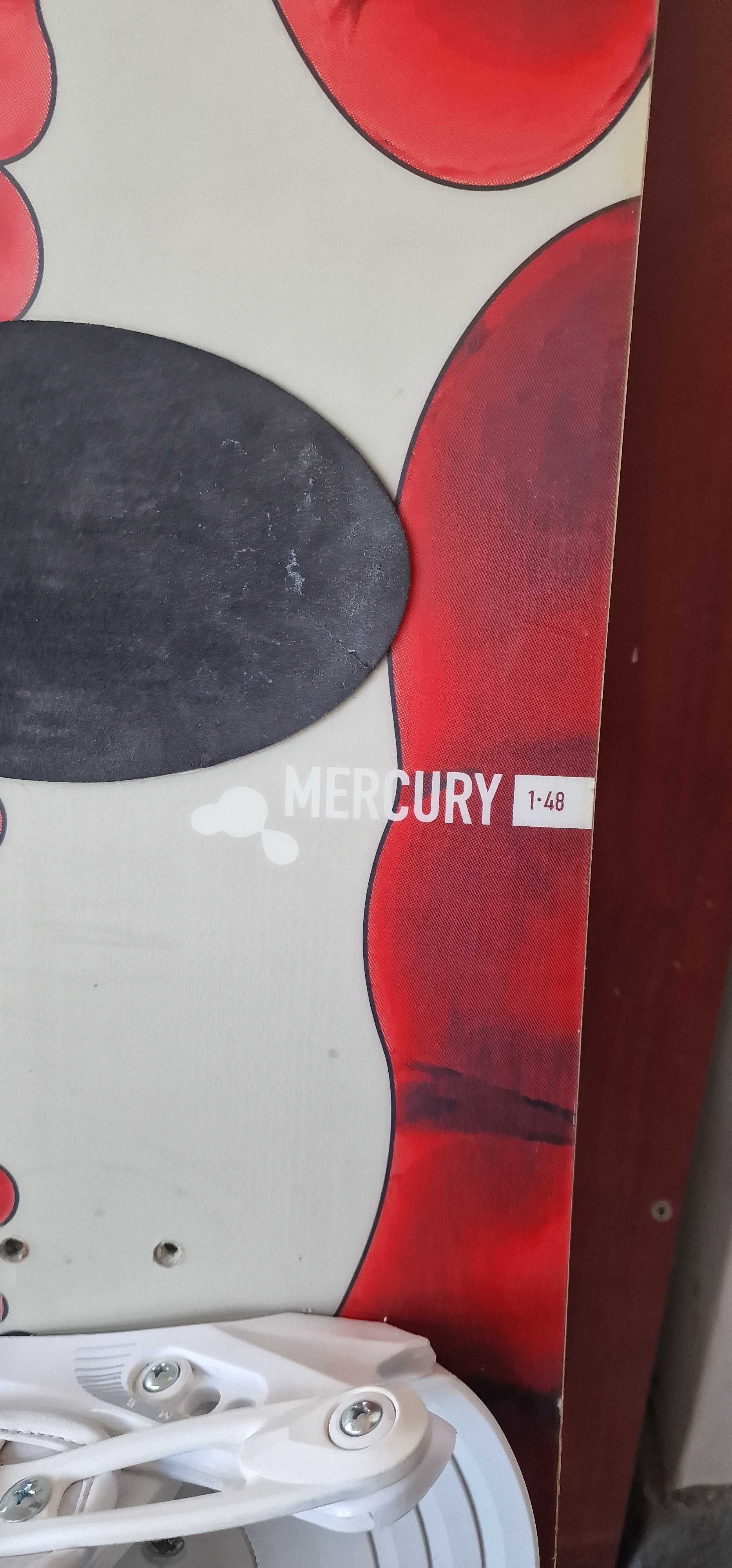 Snowboard Mercury 148 cm + legaturi noi