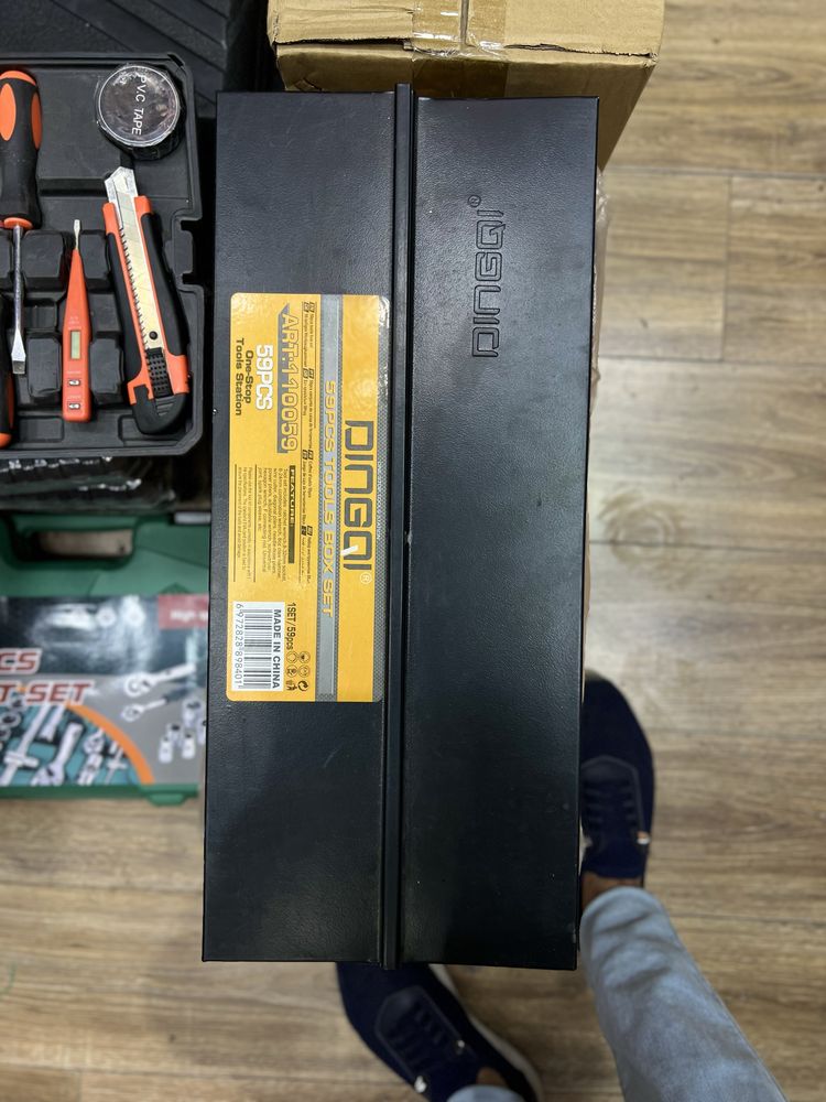DINGQI 59psc Tools Box Set Отлично подходит для грузовиков и мастеров