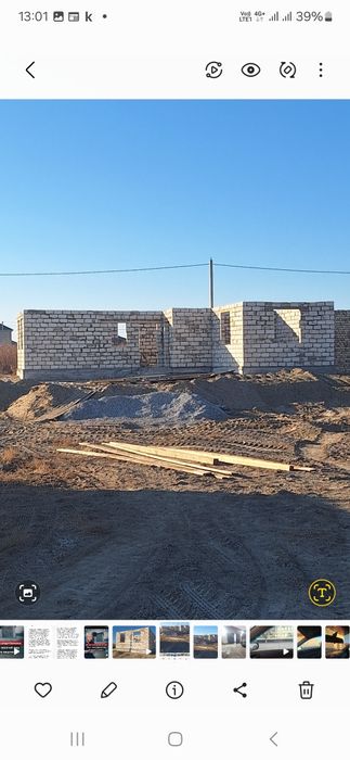 Продается Дом строющися с времянкои пригород  Маханбетова (Киров)на бе