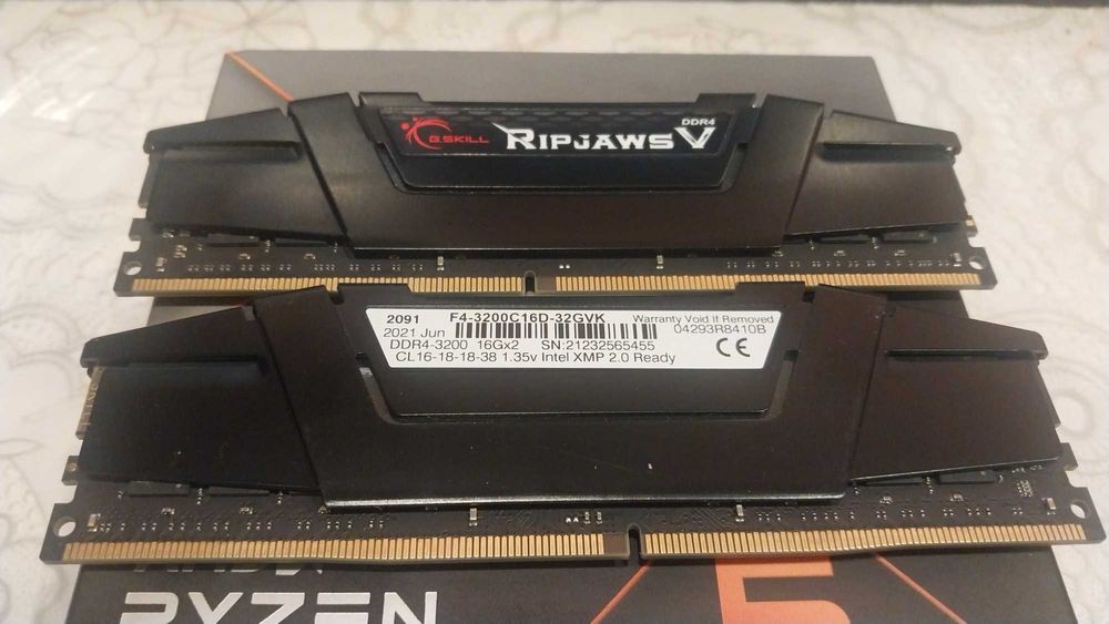 Оперативная память G.SKILL RipJaws V 32GB (2 x 16GB) DDR4 3200Mhz CL16