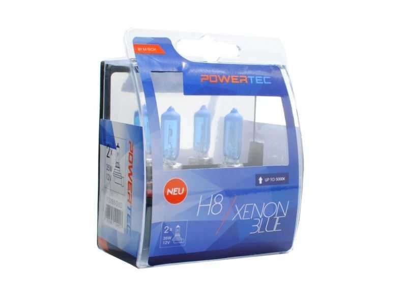 Set bec halogen Powertec Xenon Blue H3 H8 H7 HIR2 (9012) – 55W
