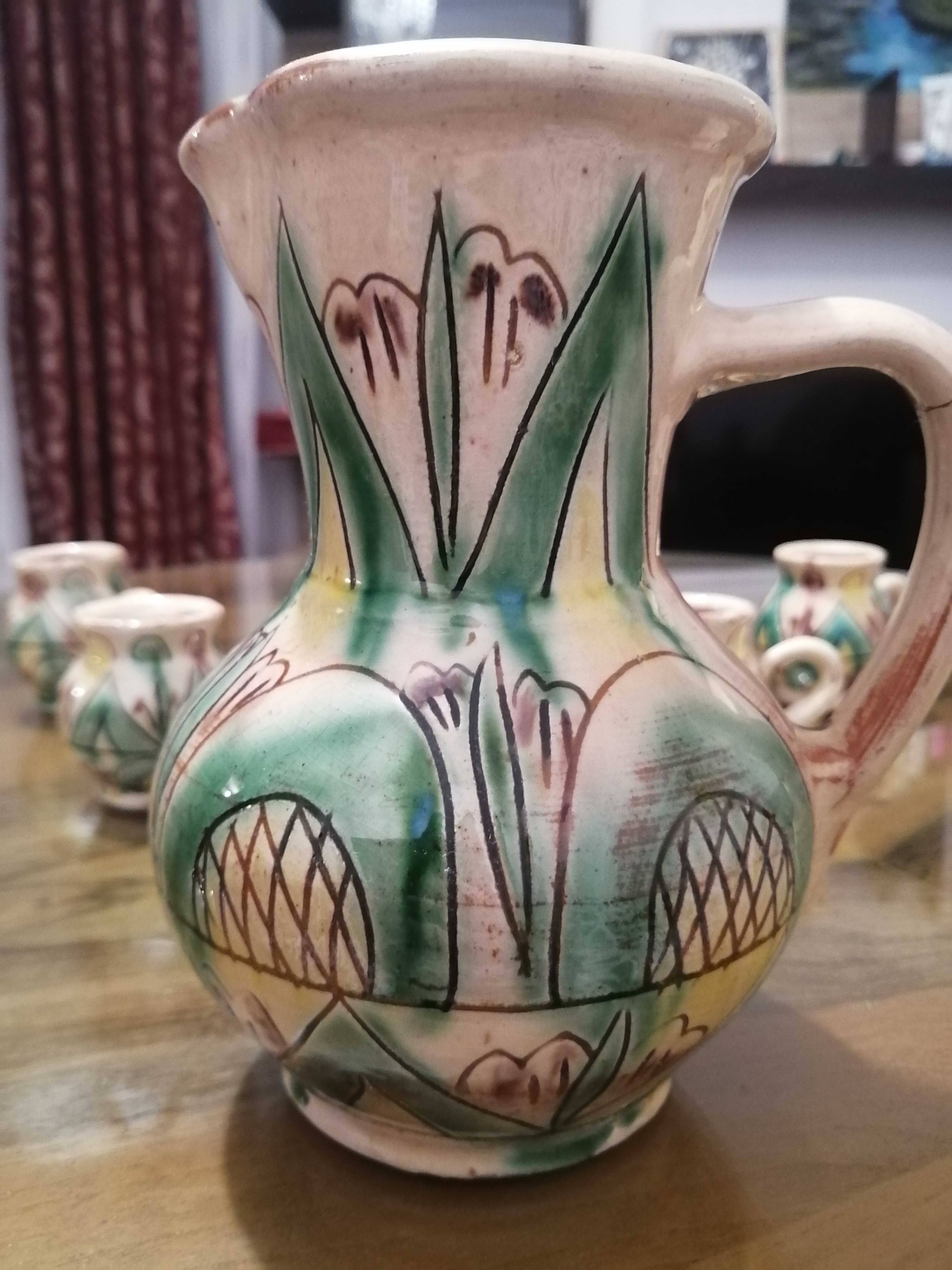 Set Ceramica veche romaneasca (Kuty) - ulcior si cesti