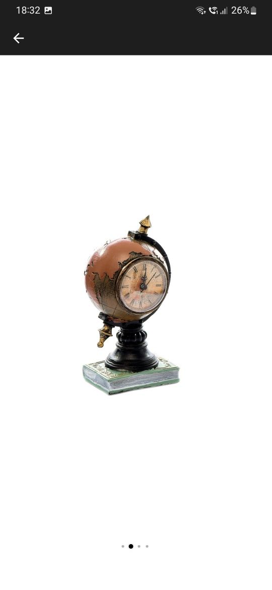Ceas decorativ antic  globul pamantesc,  29cm