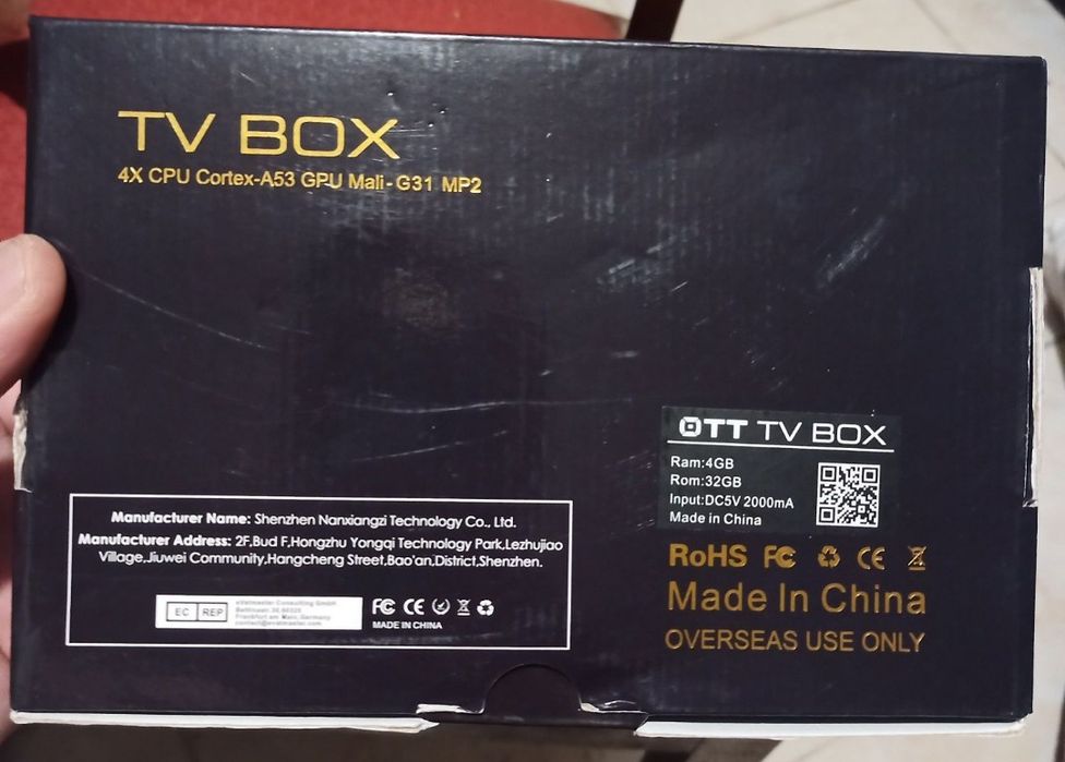 TV box OTT 4 GB RAM, 32 Rom, 4x procesoare Cortex A53, nou sigilat