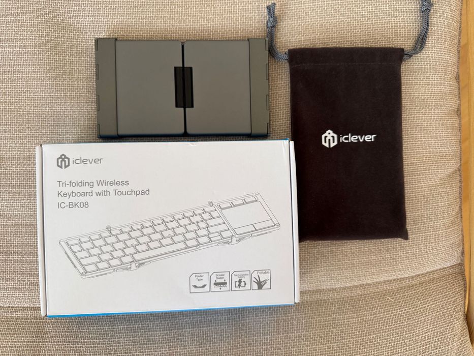 iClever IC-BK08 Bluetooth 5.1 клавиатура, сгъваема, USB-C, преносима