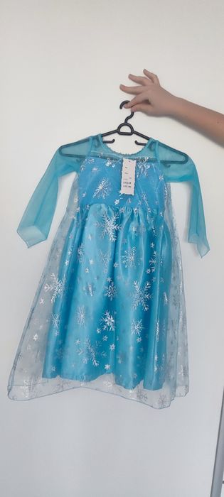 Рокля на Елза от Frozen с подарък светещ ластик за коса