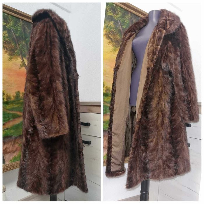 Haina din blana naturala de vizon/nurca marimea L sau oversize