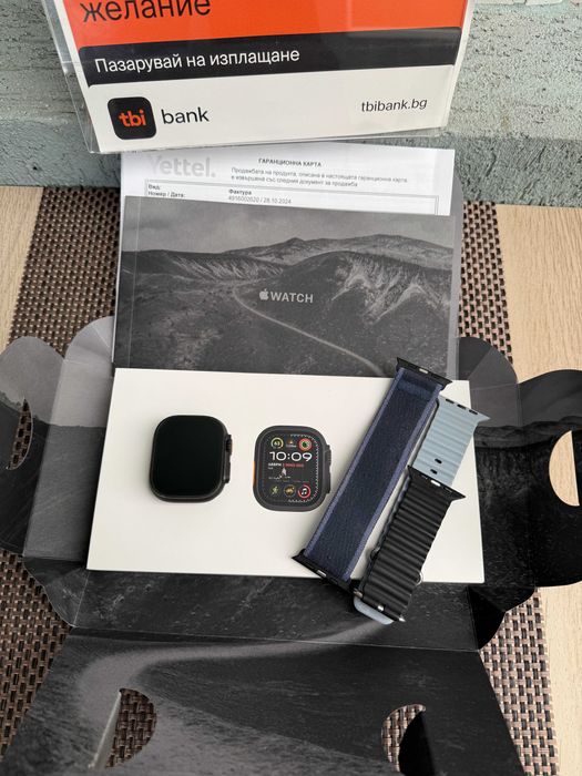 24мес Гар. Apple Watch ULTRA 2  Лизинг от 40лв/м  49mm  Black Titanium