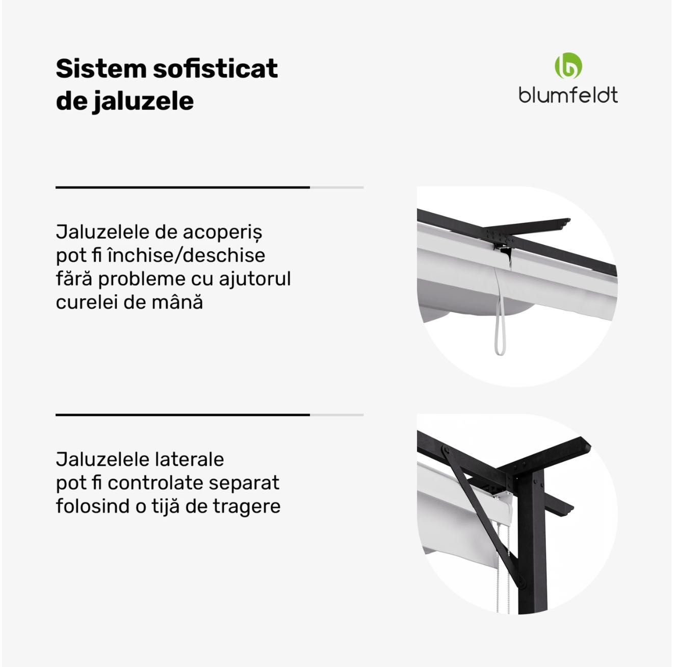 VÂND PERGOLĂ DE GRADIN - APantheon Robust  3/4 m negru cu gri deschis
