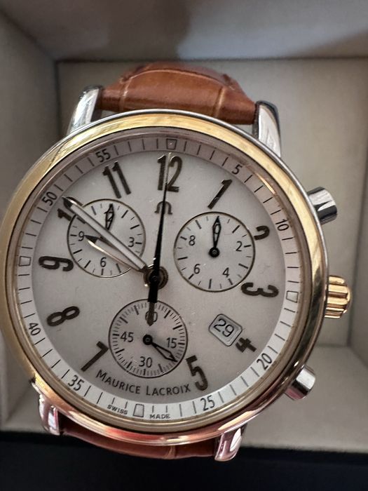 Maurice Lacroix Les Classiques – Aur/Oțel, Cronograf, Dată, Tahimetru