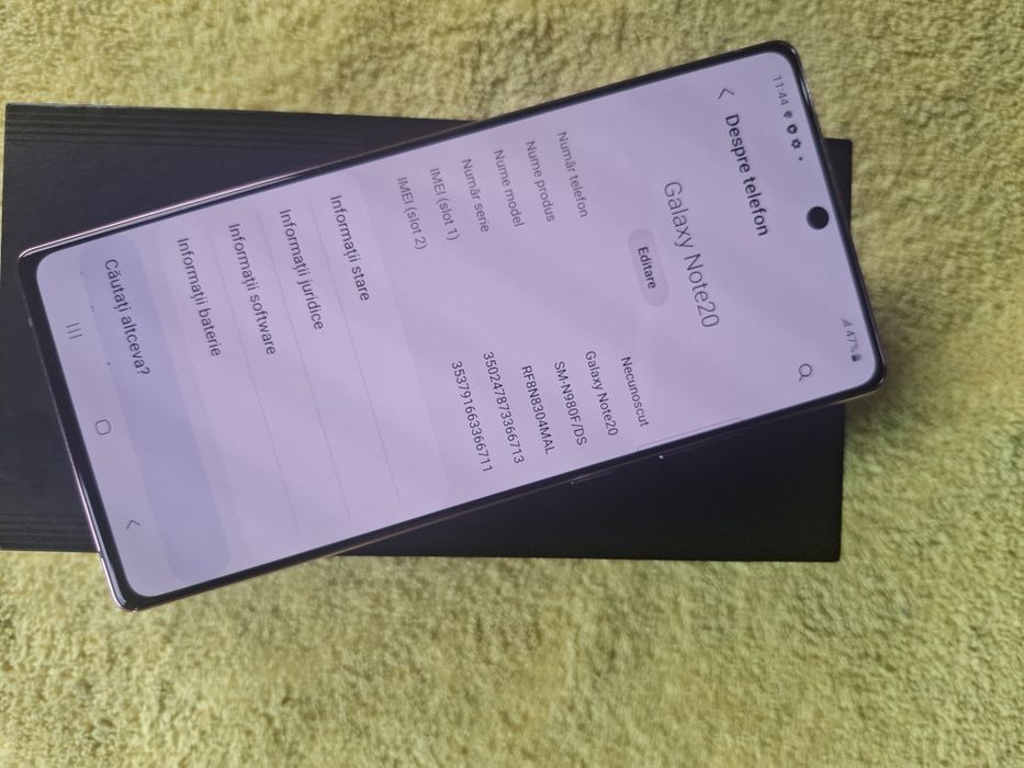 Vând/Schimb Samsung Note 20 Bronze Dual Sim Impecabil Fulbox Liber