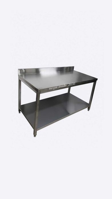 Пищевая нержавеющая столешница 150*60 с бортом, стол с бортом