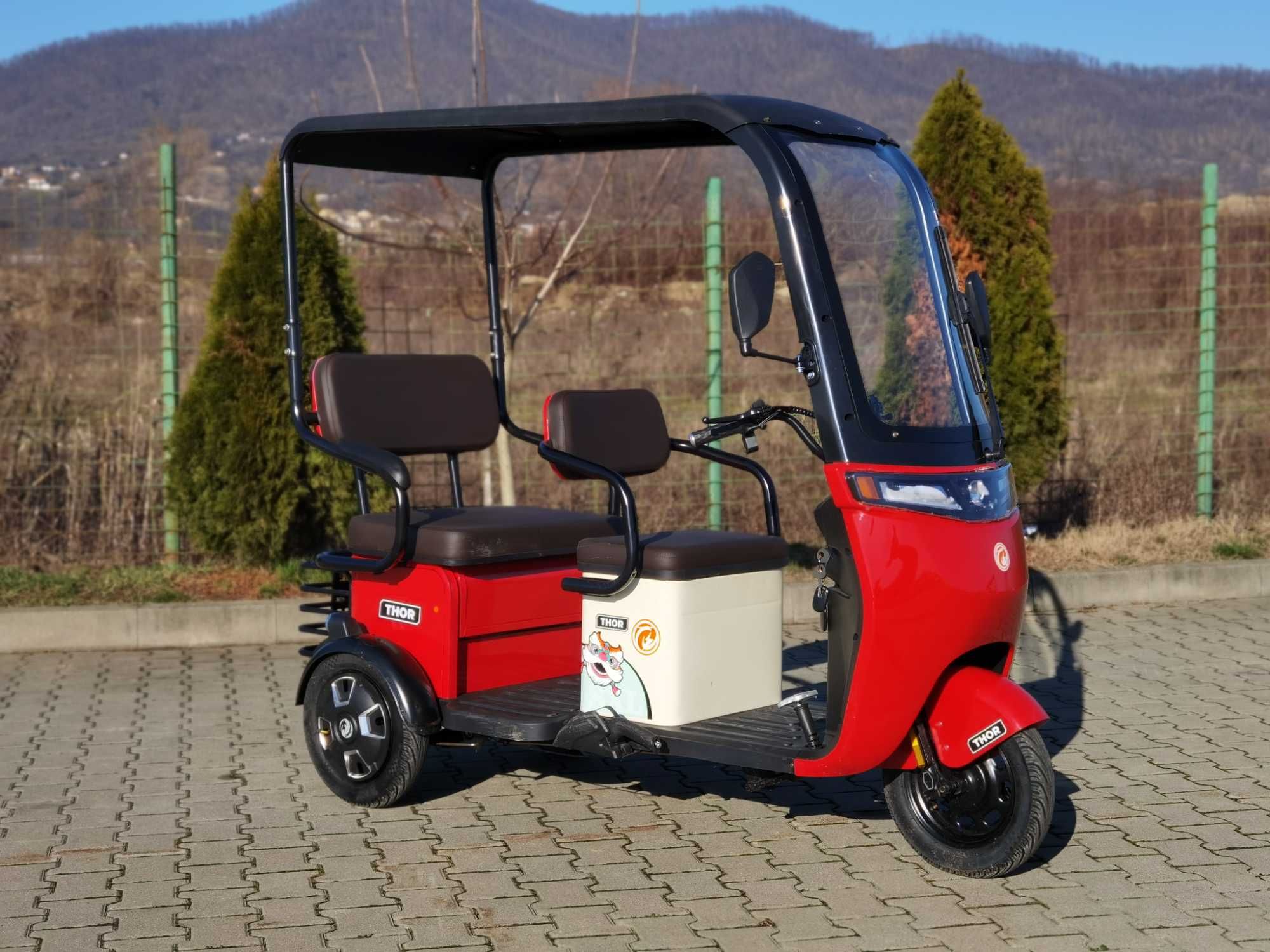 ChallengerRosu triciclu electric nou 1000 W Agramix