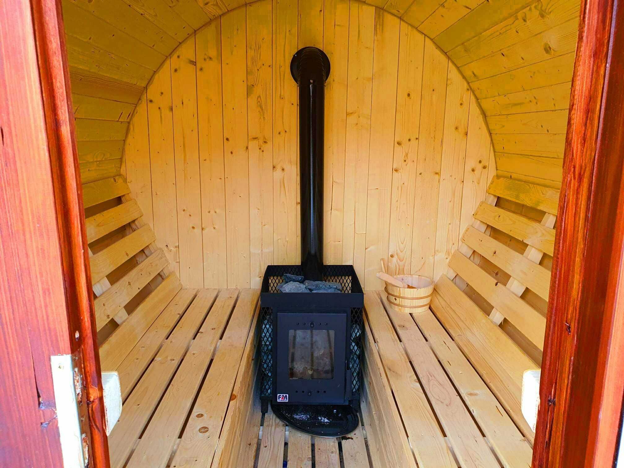 OFERTA! Sauna finlandeza cu soba electrica sau soba pe lemn