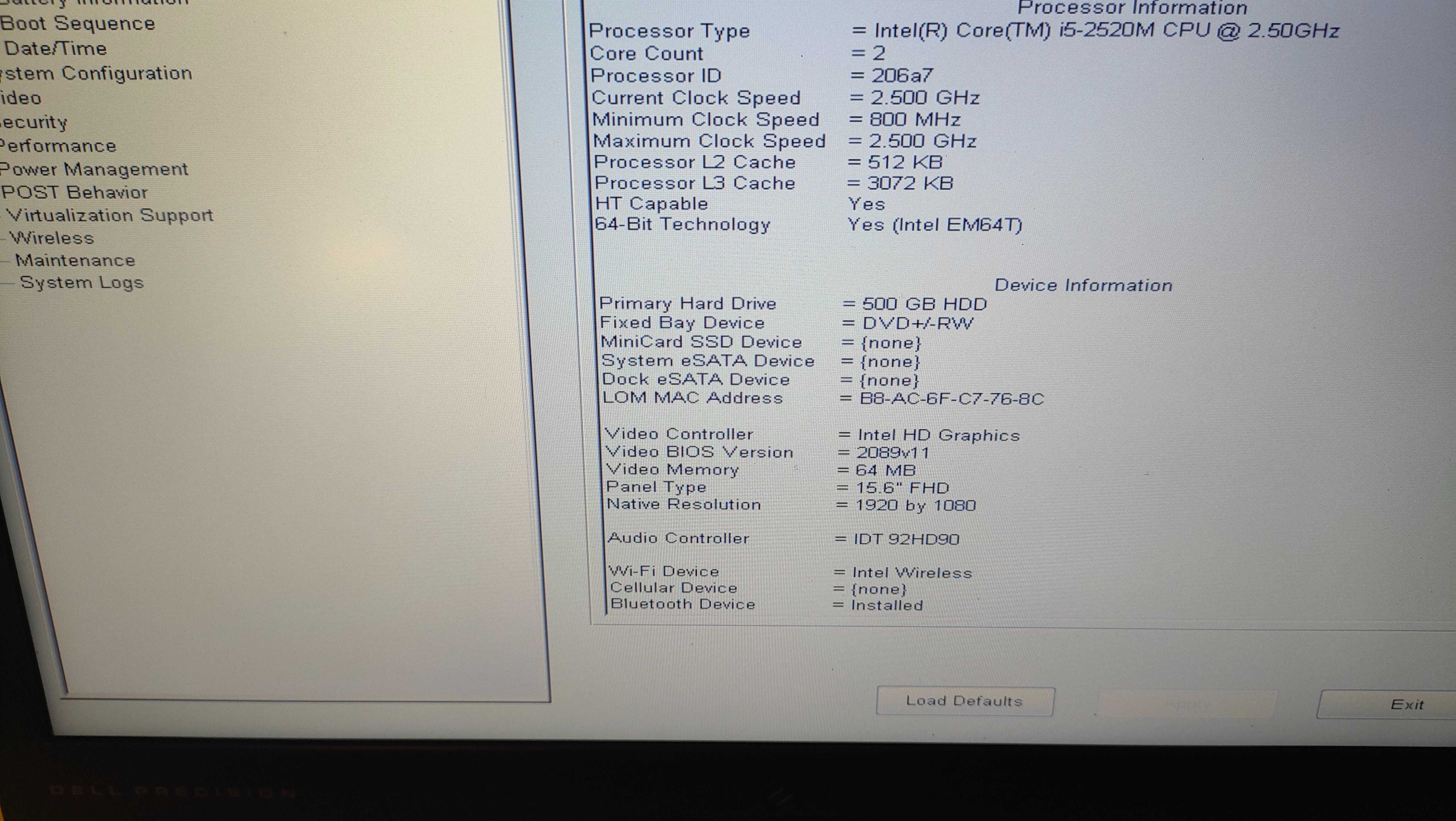 Лаптоп dell precision m4600 i5/ 8gb/ 500gb/FHD