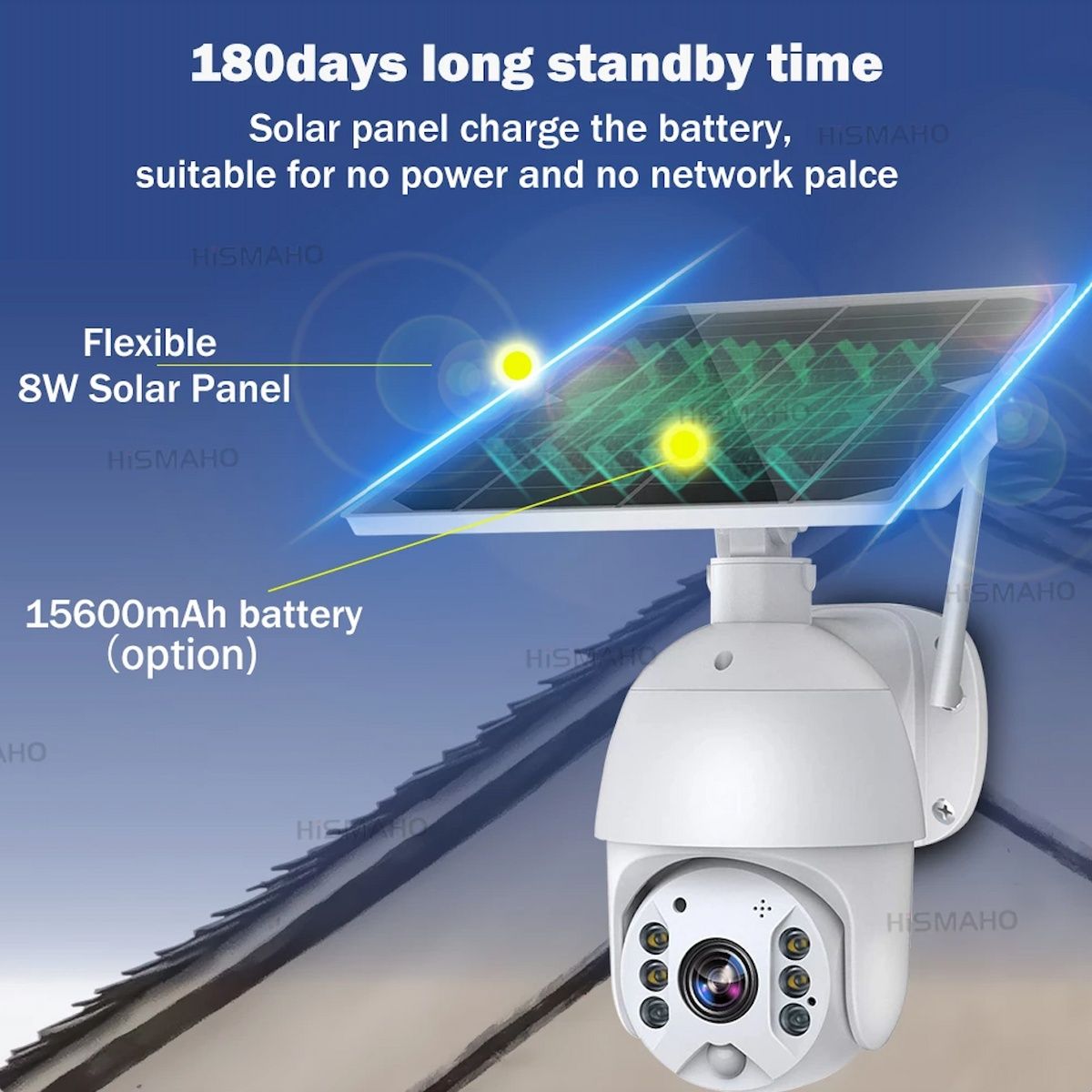 Camera de supraveghere wireless cu panou solar, 1080p,4G, 355°
