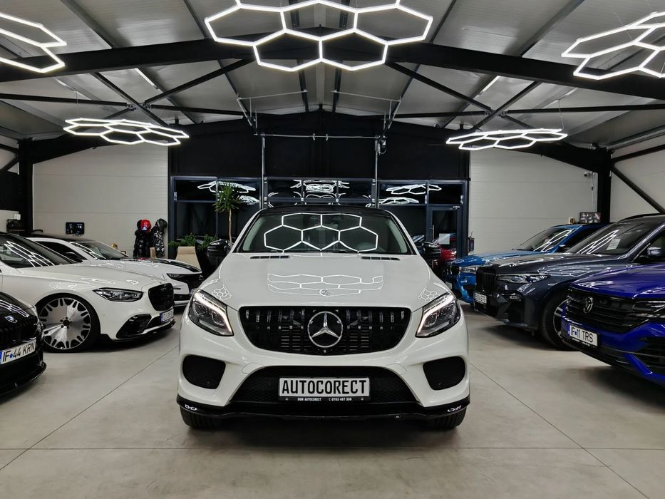 Mercedes-Benz GLE Coupe AMG/Alb Perlat/Panoramic/Camere360/Distronic/Webasto/Carlig/Servicenou