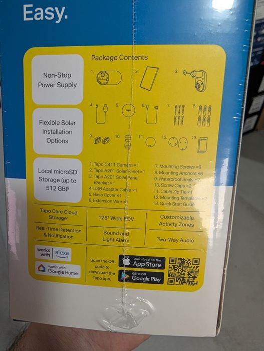 Tapo C411 KIT Solar-Powered 2K Security Camera, Black Edition