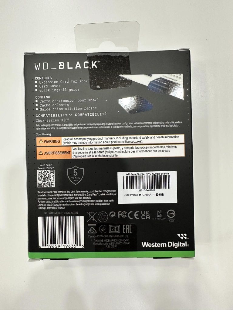 Card de extensie de stocare 1TB WD_BLACK C50 Xbox,Western Digital