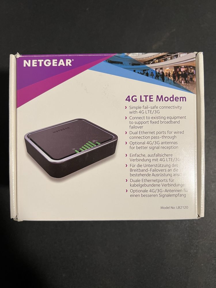 Router Wireless portabil Netgear LB2120, Dual Ethernet, 4G LTE