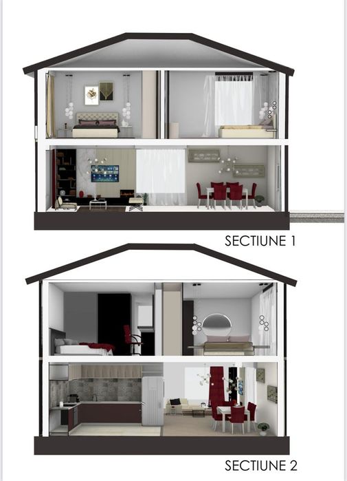 Casa individuala Domnesti Central, finisata, toate utilitatile-4camere
