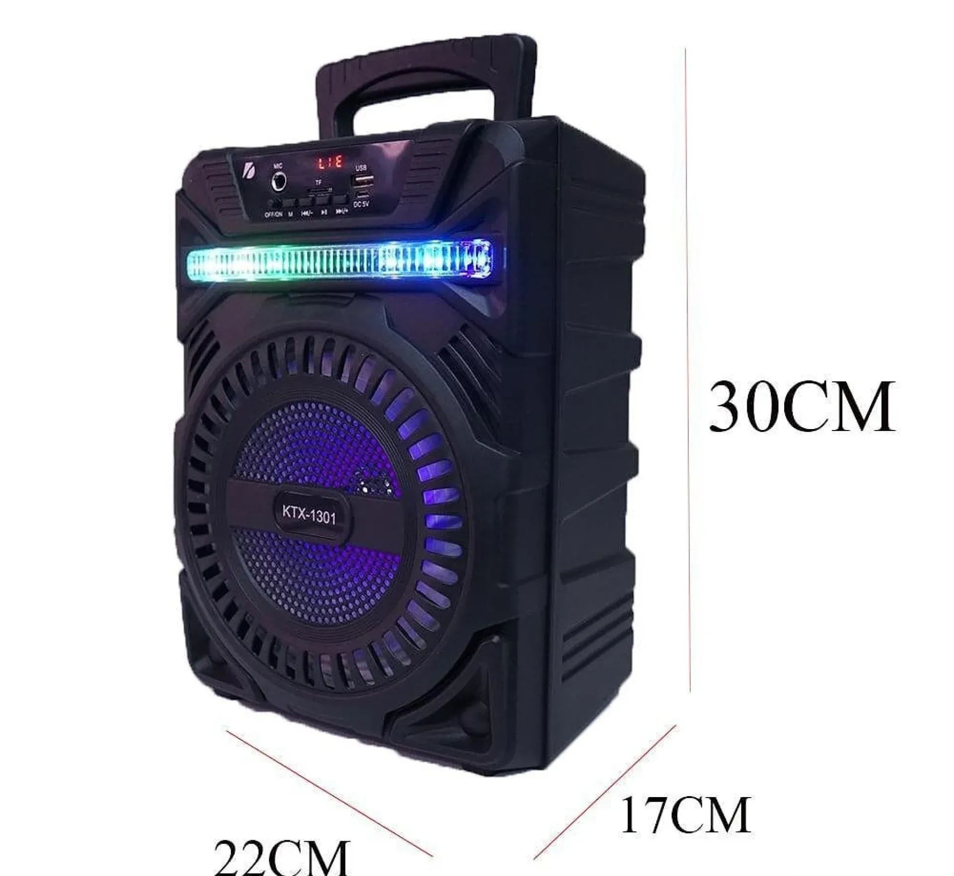 ХИТ.Колона КТX-1301 8", 10W, BT/FM, Hi-Fi, Bluetooth, микрофон, дистан