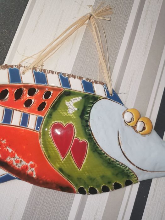 Рибка керамична декорация Забавна керамична декорация фигура