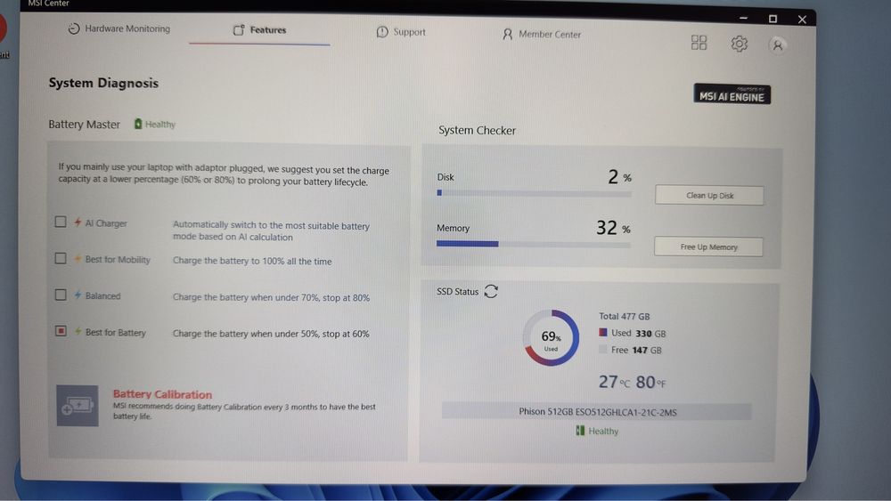 MSI KATANA 15 B13VFK RTX4060 I7-13620H