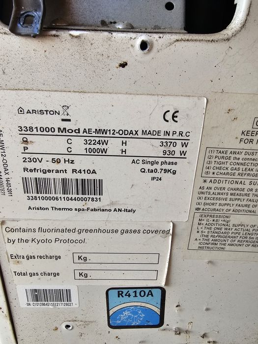 Aer conditionat Ariston Prios 2015