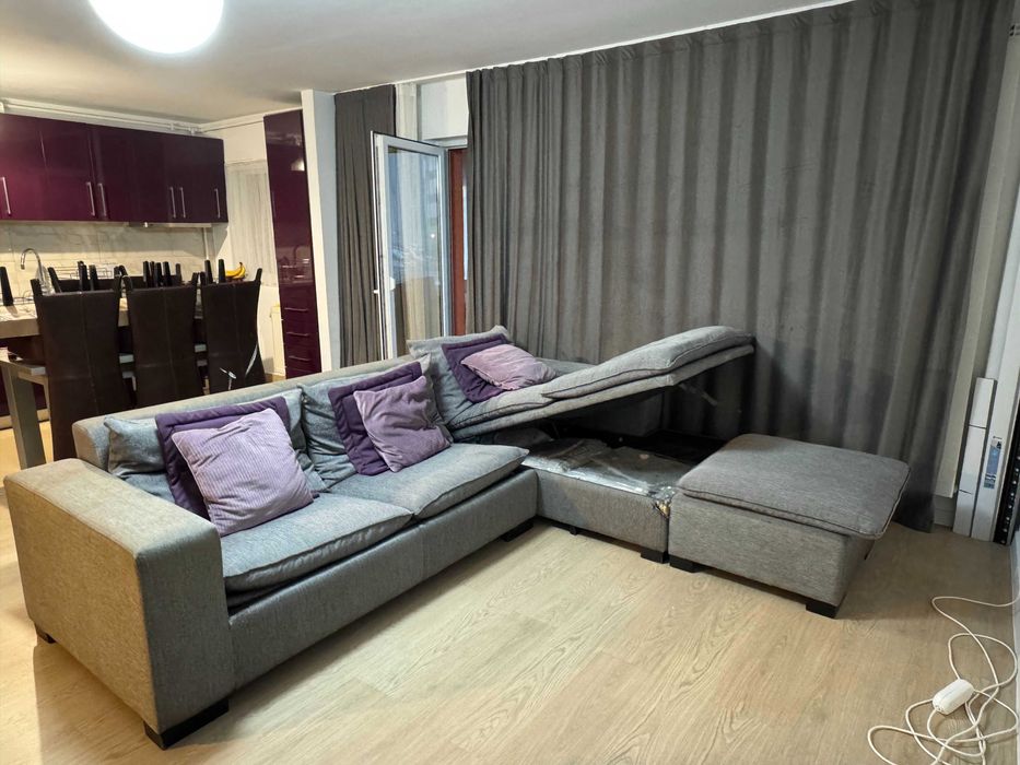 Canapea coltar extensibil gri