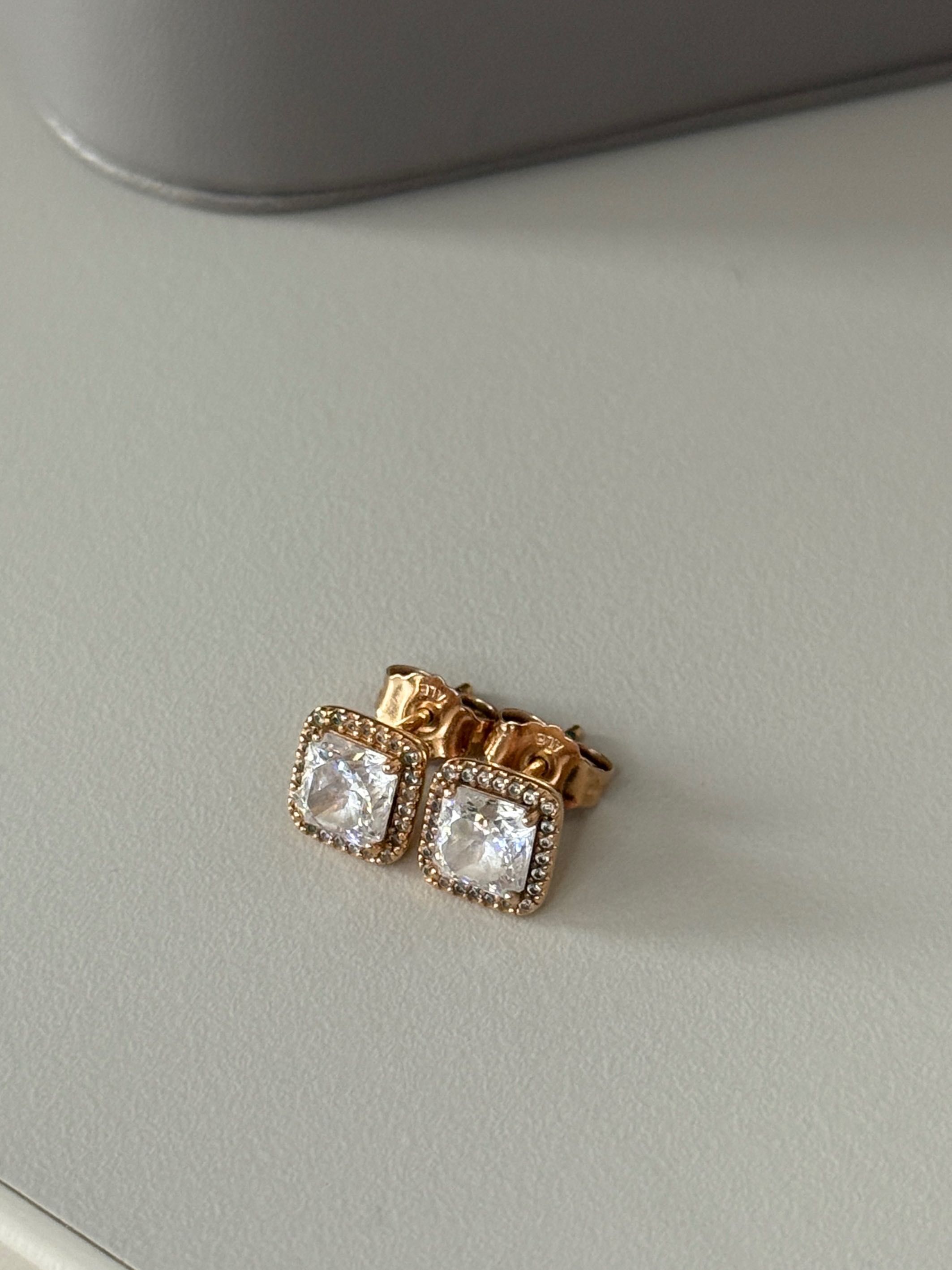 Обеци Pandora (14k розово златно
покритие)