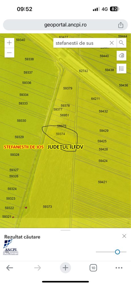 Teren INTRAVILAN 3480 mp Stefanestii de Jos- nod rutier A0 cu Dj 200