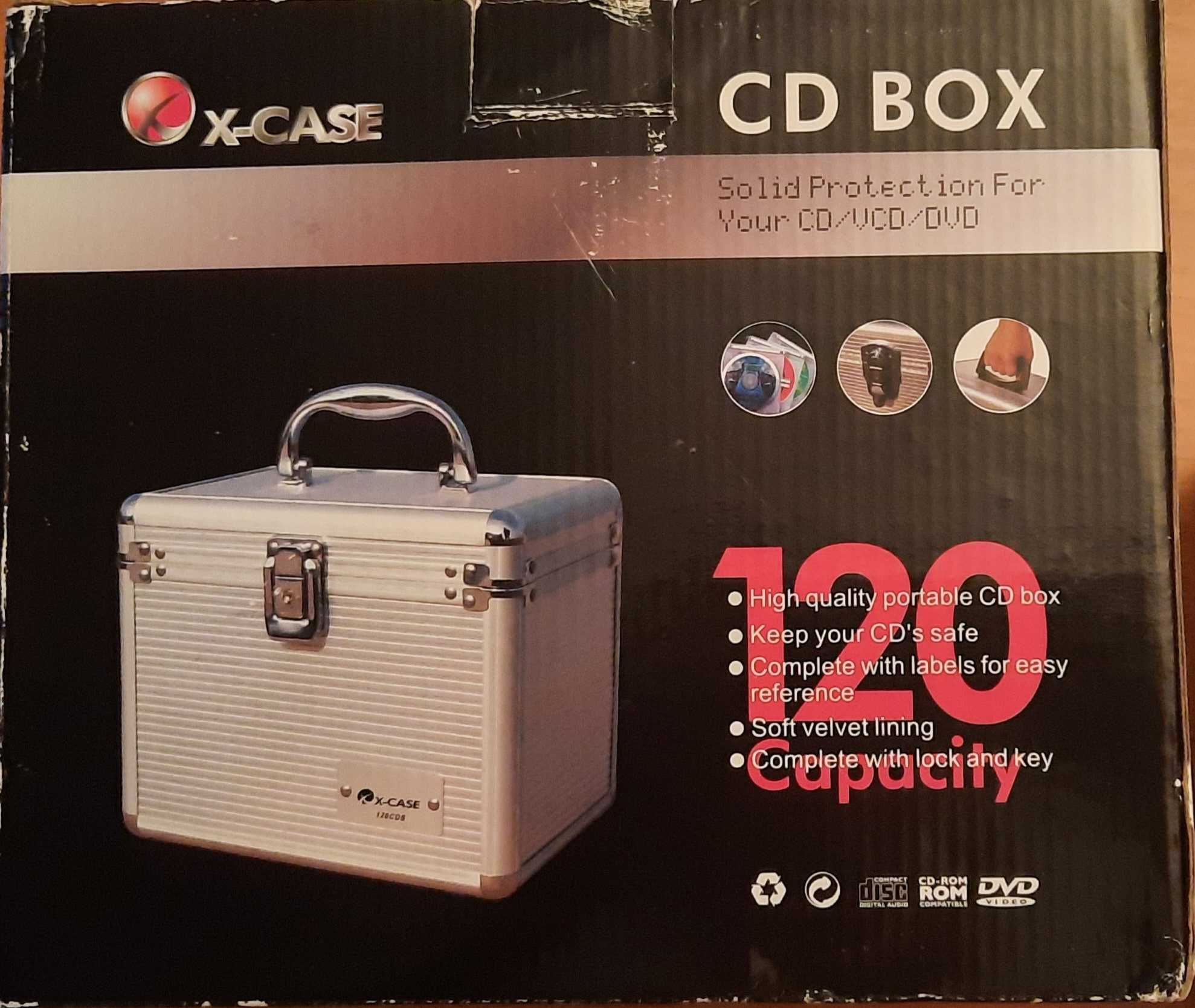 Vand caseta metalica noua capacitate 120 CD cu CD uri Originale