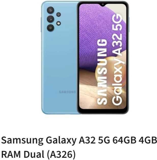 Смартфон Samsung Galaxy A32, Dual SIM, 64GB, 4GB RAM, 5G, Awesome Blue
