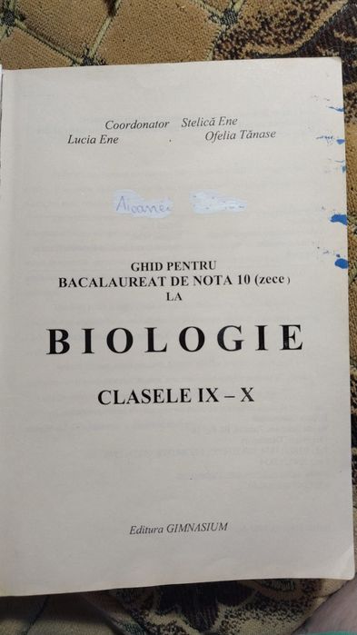 Carte biologie cls IX-X