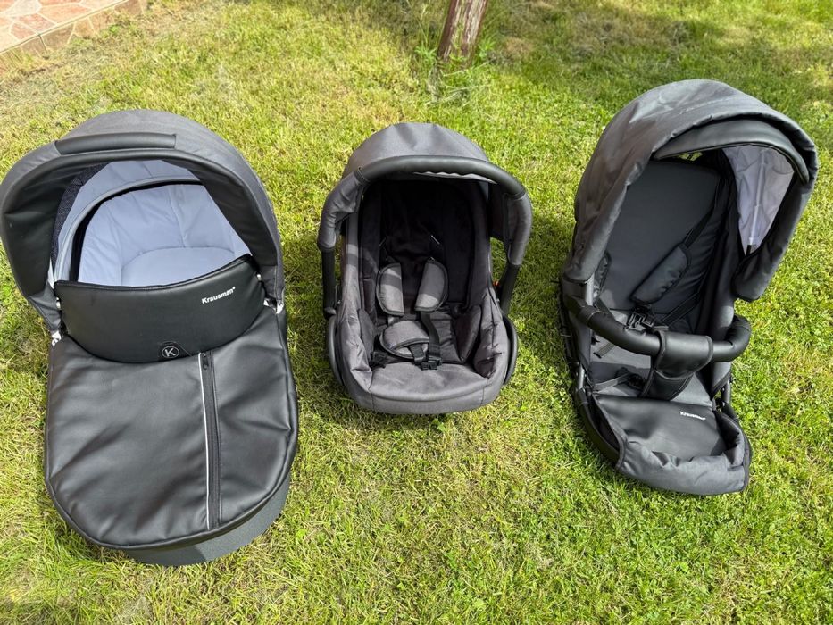 Cărucior Krausman 3 în 1 Combo Max Grey