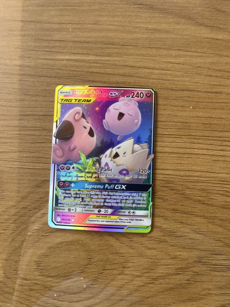 Togepi&Cleffa&Igglybuff gx pokemon card
