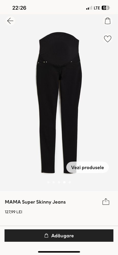 Blugi gravida H&M noi