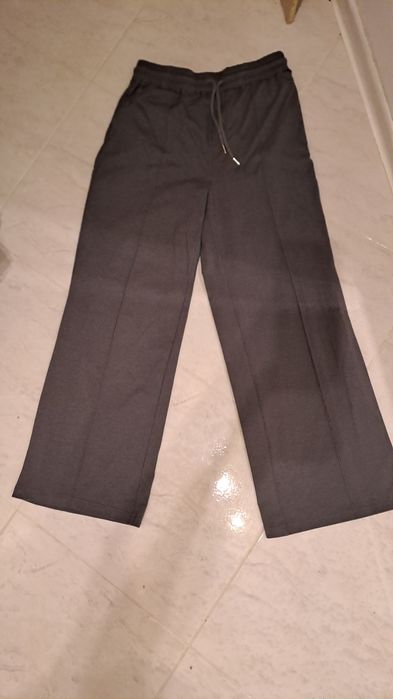 Дамски спортен панталон,  100% памук, сив, M/L