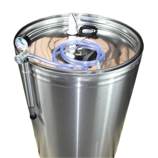 Butoi inox cu capac flotant si canea 350 litri